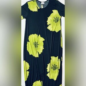 Jostar 90s Vintage Large Flower Print Stretch Maxi Dress Women's Medium Large